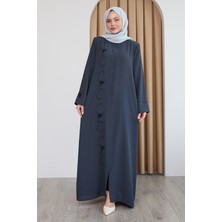 inStyle Pul Desenli Düz Antrasit Ferace