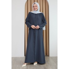 inStyle Sarmal Taş Desenli Antrasit Ferace