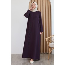 inStyle Pul Desenli Düz Mor Ferace