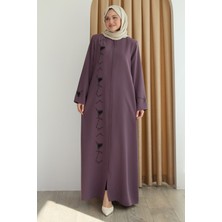 inStyle Pul Desenli Düz Gül Kurusu Ferace