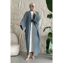 inStyle Sarmaşık Desen Taşlı Elbiseli Abaya Mint Yeşili