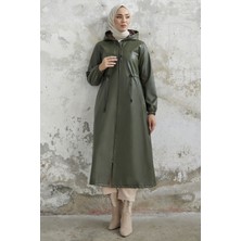 inStyle Avery Tünel Bağcıklı Deri Haki Kap