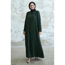 inStyle Kolları Yaprak Incili Haki Ferace