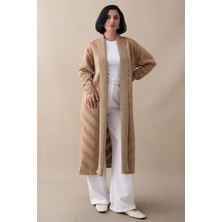 inStyle Sim Detaylı Camel Triko Ceket