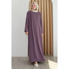 inStyle Papatya Taşlı Gül Kurusu Ferace