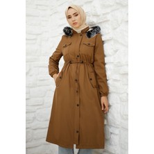 inStyle Cebi Kapaklı Içi Polar 0880 Kaban - Kahverengi
