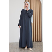 inStyle Papatya Taşlı Antrasit Ferace