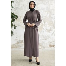 inStyle Kolları Taş Işleme Sütlü Kahve Ferace