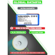 Global Batarya Hiking X8 Pro Uyumlu Akıllı Robot Süpürge Bataryası 14.4V 3500MAH Li-Ion Pil (Ultra Kapasite)