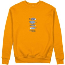The Lucid Lab Marine Pattern Study Sweatshirt - Turuncu