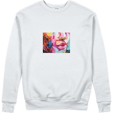 The Lucid Lab Lips Sweatshirt - Beyaz