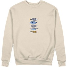 The Lucid Lab Marine Pattern Study Sweatshirt - Bej