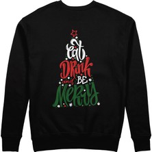 The Lucid Lab Merry Cat Moments Sweatshirt - Siyah