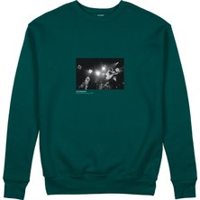 The Lucid Lab LED Zeppelin Pontiac Silverdome 1977 Sweatshirt - Koyu Yeşil