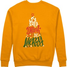 The Lucid Lab Merry Cat Moments Sweatshirt - Turuncu