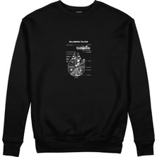 The Lucid Lab Millennium Falcon Sweatshirt - Siyah