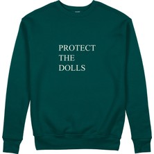 The Lucid Lab Protect The Dolls Sweatshirt - Koyu Yeşil