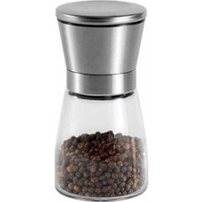 Feyza Design Çelik Kapaklı Cam Tuz ve Biber Değirmeni 13 cm (CSM-130)