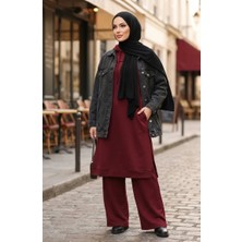 Iki Iplik Kapüşonlu Ikili Takım 3084-03 Bordo