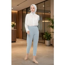 Beli Lastikli Pantolon 71125-03 Buz Mavisi