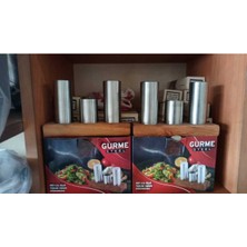 Feyza Design Paslanmaz Çelik Tuzluk ve Karabiberlik, Kürdanlı, Şık ve Dayanıklı