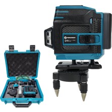 Prohummer PH300 Çift Akülü 12 Köşe 360 Derece 58VF Otomatik Hizalamalı Lazer Metre (Mavi)