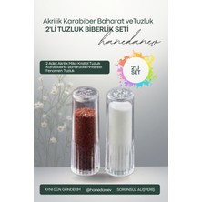 Feyza Design 2'li Akrilik Mika Kristal Baharatlık Seti, Şık ve Kullanışlı Tasarım