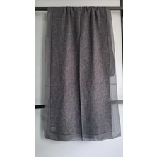 Aminenesil Paisley Etnik Desen Soft Pamuk Şal Koyu Gri Renk