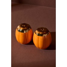 Feyza Design Balkabak Porselen Tuzluk ve Karabiberlik Seti, Şık ve Kullanışlı Tasarım