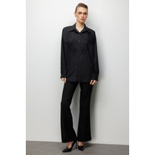 Ekol Boncuk Işlemeli Pamuk Gömlek 2814