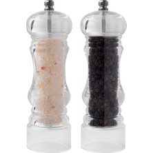 Feyza Design 2'li Akrilik Tuz ve Karabiber Öğütücü Seti, 14 Cm, Şık ve Kullanışlı