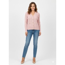 On Triko Düğme Detaylı Hırka 70912