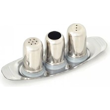 Feyza Design Şık Paslanmaz Çelik Gondol Tuzluk Takımı, Modern ve Elegant Tasarım