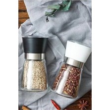 Feyza Design Pratik Siyah Baharat Öğütücü Seti, Kapaklı ve Şık Tasarım