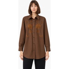 Ekol Boncuk Işlemeli Gömlek 2818