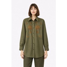 Ekol Boncuk Işlemeli Gömlek 2818