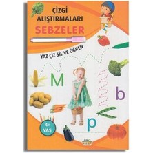 0-6 Yaş Yayınları Çizgi Alıştırmaları Sebzeler