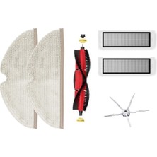 Dijitaldepodan Roborock s5 Max Aksesuar Seti 2 adet tam yüzeyli fiber mop bezi 2 adet hepa filtre 1 adet yan fırça 1 adet ana fırça