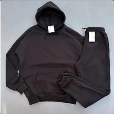 Insane Minds 3 Iplik Pamuklu Kumaş Kışlık Unisex Oversize Kadın Erkek Uzun Kol Alt-Üst Eşofman Takım