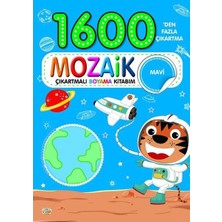 0-6 Yaş Yayınları 1600 Mozaik Çıkartmalı Boyama Kitabım Mavi Kitap