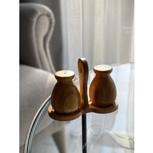 Feyza Design Doğal Bambu Tuzluk ve Biberlik Seti, Şık ve Fonksiyonel Mutfak Aksesuarları