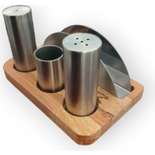 Feyza Design Şık ve Kullanışlı Mutfak Seti: Tuzluk, Biberlik ve Peçetelik