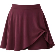 Retrobird Kloş Şort Etek Kadın Bordo