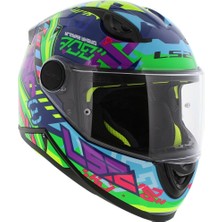 Ls2 Kıd Svent Fullface Çocuk Motosiklet Kaskı Mavi - Yeşil