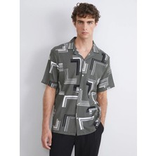 Lc Waikiki Yeni Sezon Regular Fit Kısa Kollu Desenli Viskon Erkek Gömlek