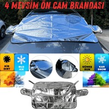 ŞüsCarOto Aksesuar Her Araca Uygun Ön Cam Brandası Aynalara Geçme Çadır Araç Camı Buzlanma Önleyici ve Koruyucu Branda Cam Üstü Kar Örtüsü Buz Brandası Güneş Önleyici Su Geçirmez 155 x 90 cm