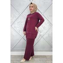 Pys Giyim Kadın Kolye ve Taş Detaylı Tesettür Takım