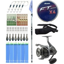 Yek Outdoor Yekoutdoor Olta Seti Okuma Wave Power Tele Surf 3.90 cm 100-200 gr Surf Kamışı&okuma Tomcat 8000 Olta Makinesi