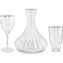 Karaca Fine Pearl Shell 25 Parça Bardak Kadeh ve Karaf Seti Gold