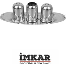 Feyza Design Şık 3'lü Masa Tuzluk, Kırdanlık ve Karabiberlik Seti